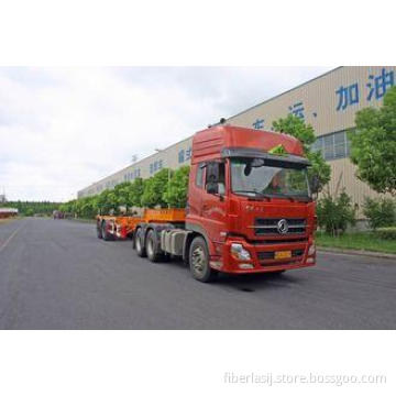 Two Axles Steel Container Trailer Chassis / 20 , 30 , 40 Fo